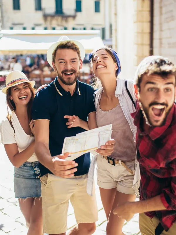group of tourists